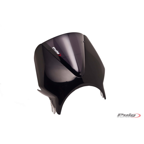 PUIG Black Fairing With Vision Screen (Dark Smoke) 024NF