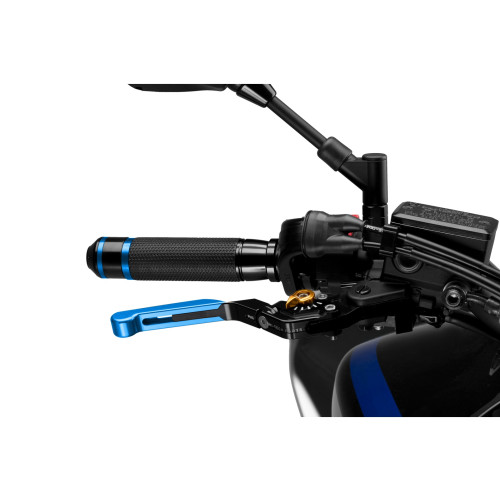 PUIG Extendable Folding V3 Brake (Blue Extender With Gold Selector) 14ANO
