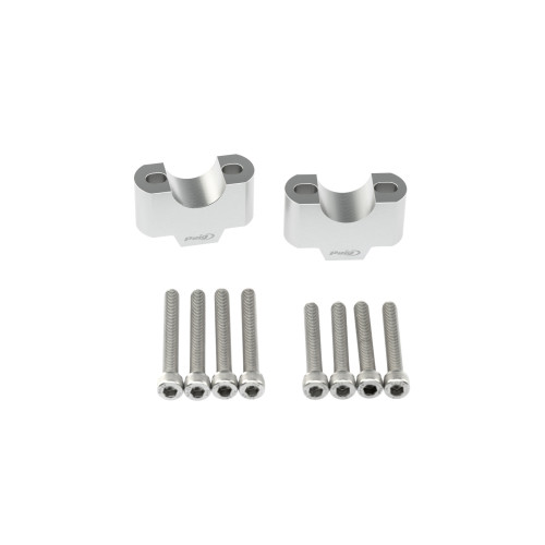 PUIG 30mm Handlebar Risers For 22-32mm Bars (Silver) 3741P