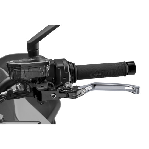 PUIG Folding V4 Clutch Lever (Titanium Lever With Silver Selector) 4210YP