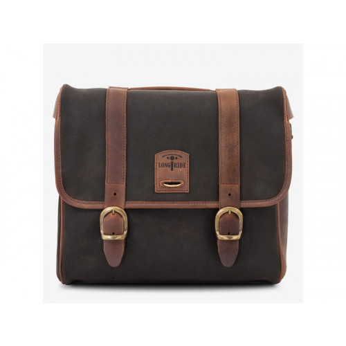 Khaki 12.5L Waxed Canvas Quick Release Saddlebag By Longride HQR131WKHA