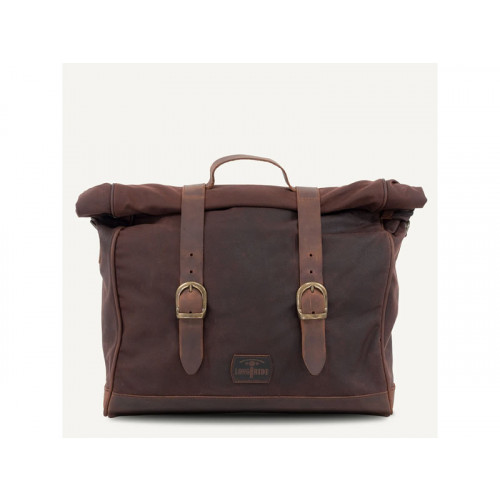 Brown 18L Waxed Canvas Quick Release Saddlebag By Longride HQR137WBRO