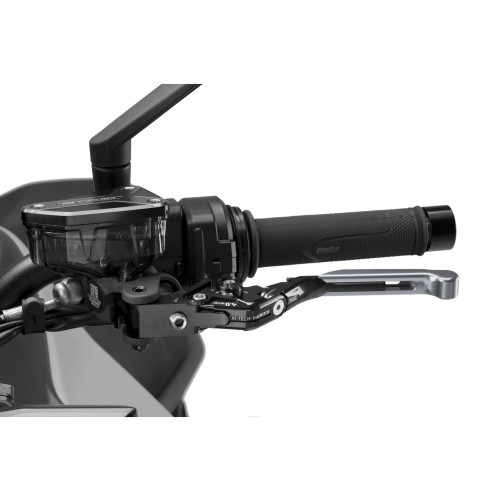 PUIG Extendable V4 Clutch Lever (Titanium Lever With Black Selector) 424YNN