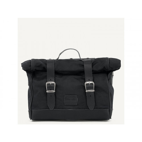Black 9.5L Waxed Canvas LOX Saddlebag By Longride LOX133WBLA