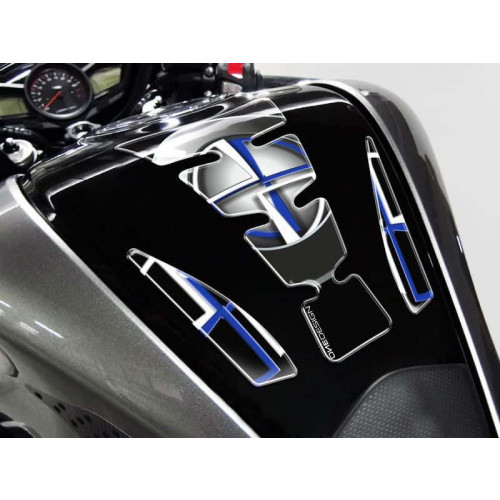Wings Tank Pad With BMW Logo (Black) For BMW K1200 R (05-08) By Puig 4718N