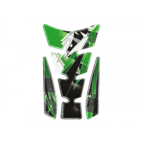 Wings Tank Pad With Kawasaki Logo (Green) For Kawasaki ZR-7 S (99-03) By Puig 4720V