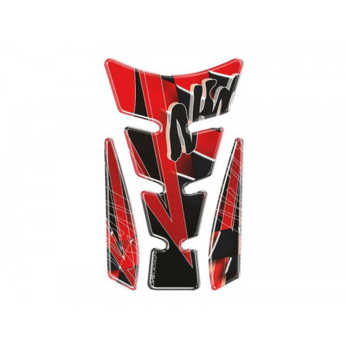 Wings Tank Pad With Ninja Logo (Red) For Kawasaki ZR-7 (99-03) By Puig 4721R