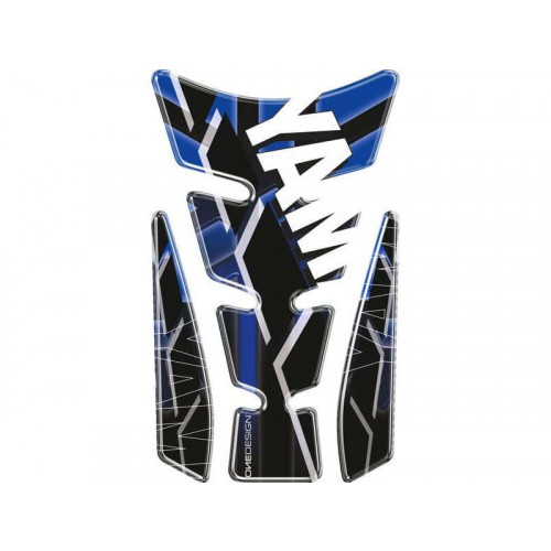 Wings Tank Pad With Yamaha Logo (Blue) For Yamaha YBR 125 Custom (08-09) By Puig 4722A