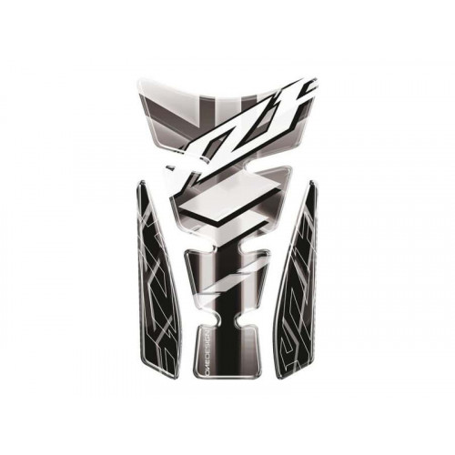 Wings Tank Pad With YZF Logo (Silver) For Yamaha YZF 600 R Thundercat (96-02) By Puig 4723P