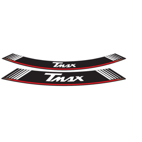 Wheel Rim Stickers (Silver) For Yamaha TMax 560 Tech Max (20-21) By Puig 5532P