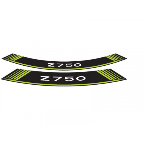Wheel Rim Stickers (Green) For Kawasaki Z750 R (11-12) By Puig 5545V