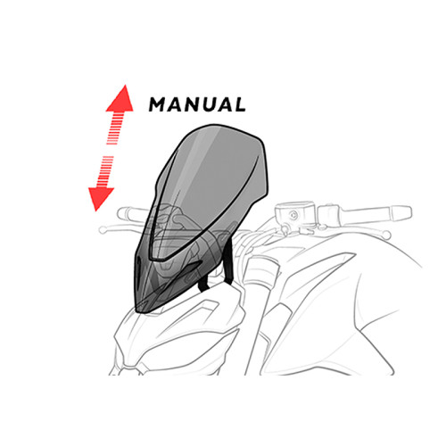 PUIG New Generation Adjustable Touring Screen (Clear) 7570W