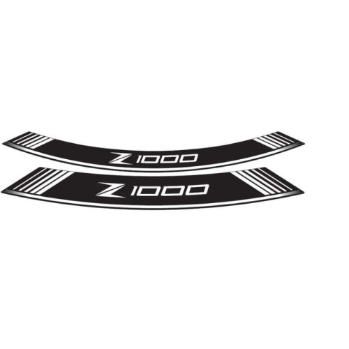 Wheel Rim Stickers (White) For Kawasaki Z1000 R (17-21) By Puig 7590B