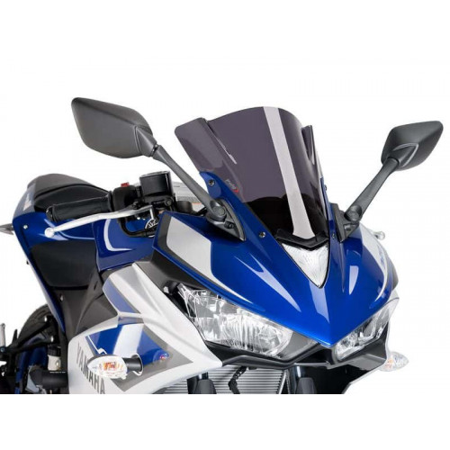 Z-Racing Screen (Dark Smoke) For Yamaha YZF R3 (15-18) By Puig 7649F