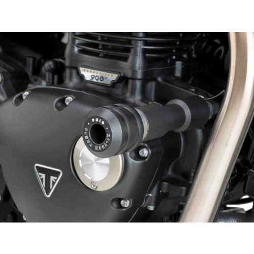 Vintage Frame Sliders (Black) For Triumph Thruxton 1200 RS (20-21) By Puig 8588N