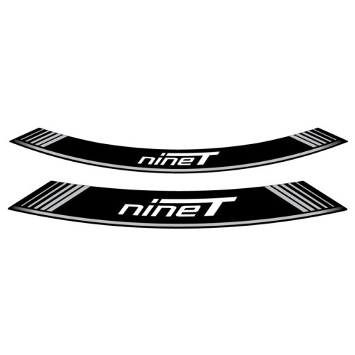 Wheel Rim Stickers (Silver) For BMW R Nine T Pure (17-20) By Puig 9133P