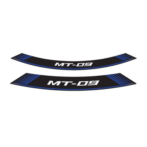 Wheel Rim Stickers (Blue) For Yamaha MT-09 Sport Tracker (13-16) By Puig 9135A
