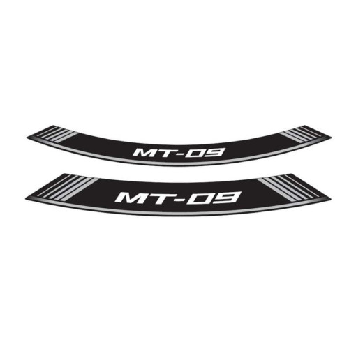 Wheel Rim Stickers (Silver) For Yamaha FZ-09 (13-16) By Puig 9135P