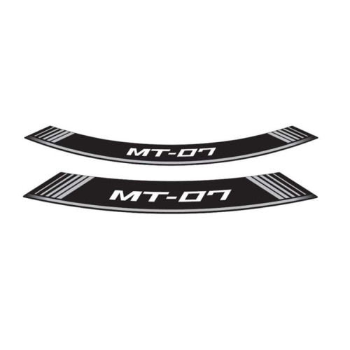 Wheel Rim Stickers (Silver) For Yamaha MT-07 Moto Cage (14-17) By Puig 9136P