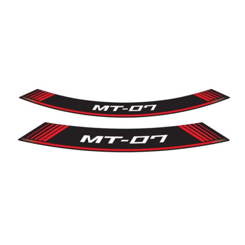 Wheel Rim Stickers (Red) For Yamaha MT-07 Tracer GT (19-21) By Puig 9136R
