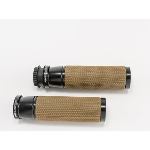 Vintage Hand Grips (Black) For Aprilia Tuono 125 (17-21) By Puig 9190N
