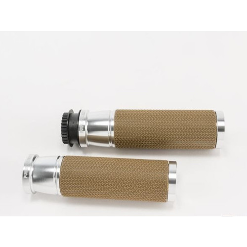 Vintage Hand Grips (Silver) For Yamaha VMax (09-17) By Puig 9190P