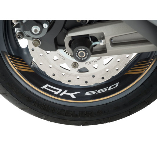 Wheel Rim Stickers (Silver) For Kymco AK 550 Premium (24) By Puig 9630P