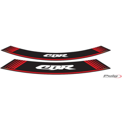 PUIG Wheel Rim Stickers (Red) 5524R