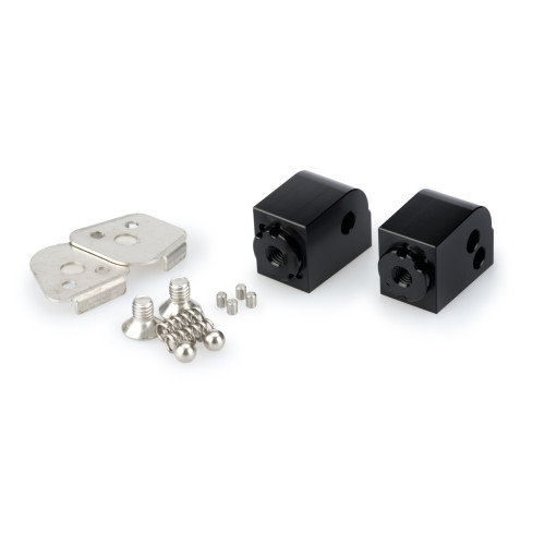 PUIG Pillion Adjustable Footpeg Adaptors (Black) 20254N