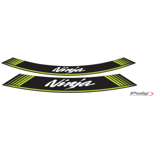 PUIG Wheel Rim Stickers (Green) 5528V