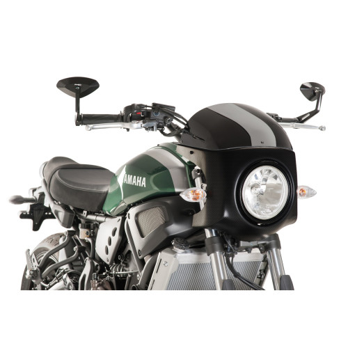 PUIG Retro Carbon Look Semi Fairing And Screen 180mm (Black) 9187N