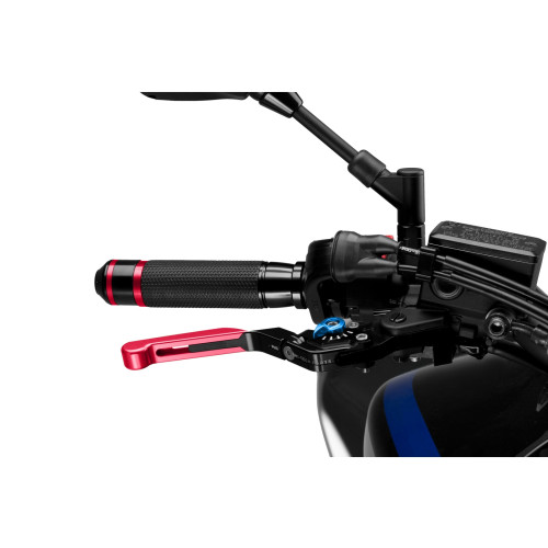 PUIG Extendable Folding V3 Brake (Red Extender With Blue Selector) 14RNA