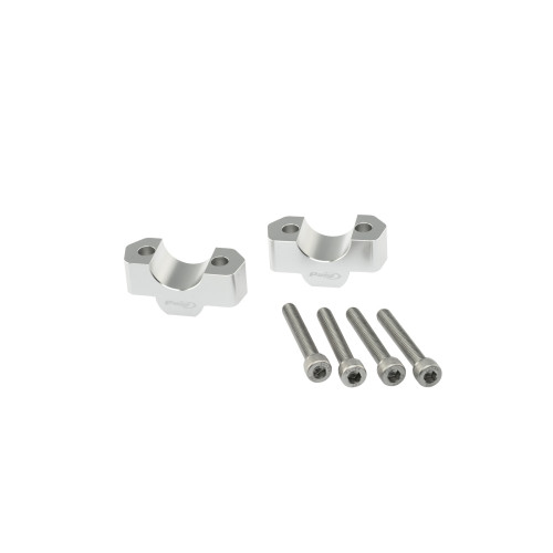 PUIG 20mm Handlebar Risers For 22-32mm Bars (Silver) 22358P