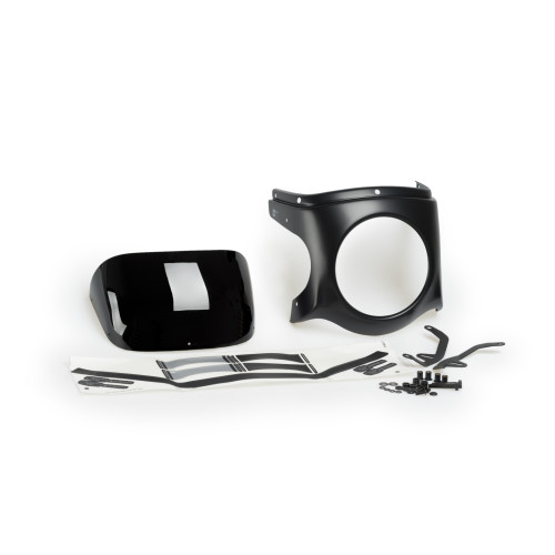 PUIG Retro Black Semi Fairing And Screen 180mm (Black) 9554N