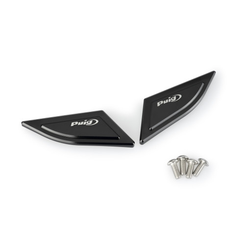 PUIG Mirror Screw Caps (Black) 20427N