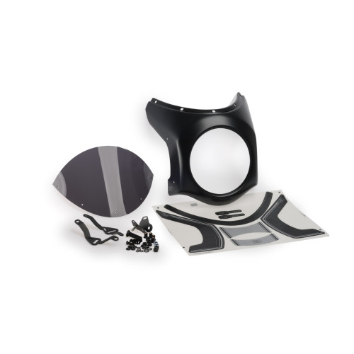 PUIG Retro Carbon Look Semi Fairing And Screen 195mm (Dark Smoke) 9515F