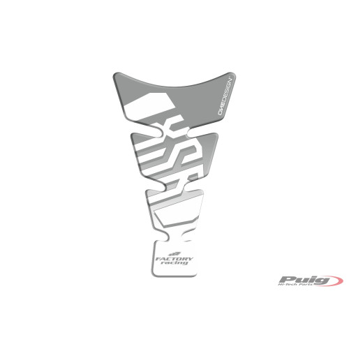 PUIG Spirit Tank Pad With Model Logo (Silver) 9308P