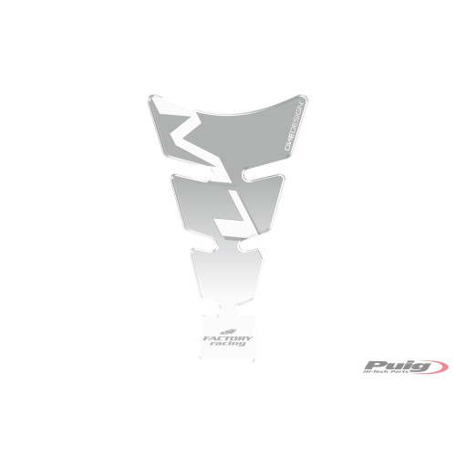 PUIG Spirit Tank Pad With Model Logo (Silver) 9143P