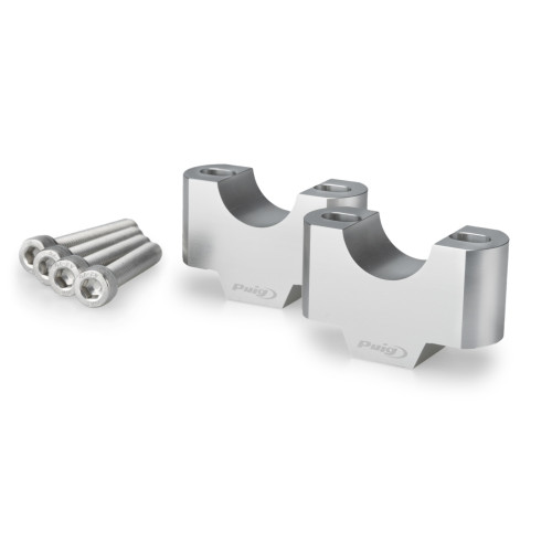 PUIG 30mm Handlebar Risers For 22-32mm Bars (Silver) 22116P