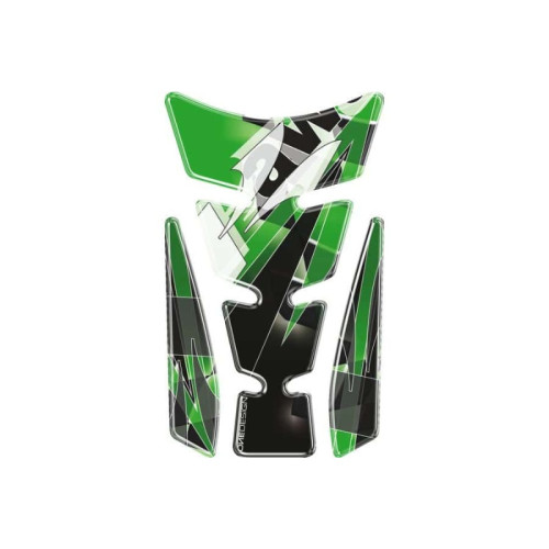 PUIG Wings Tank Pad With Kawasaki Logo (Green) 4720V