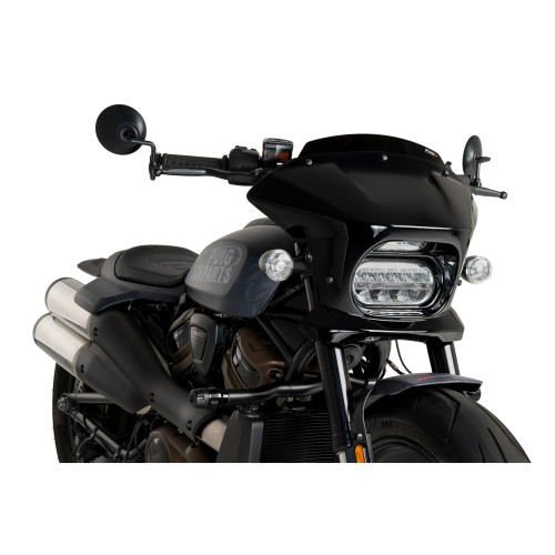 PUIG Fury Sport Semifairing And Screen (Black) 21325N