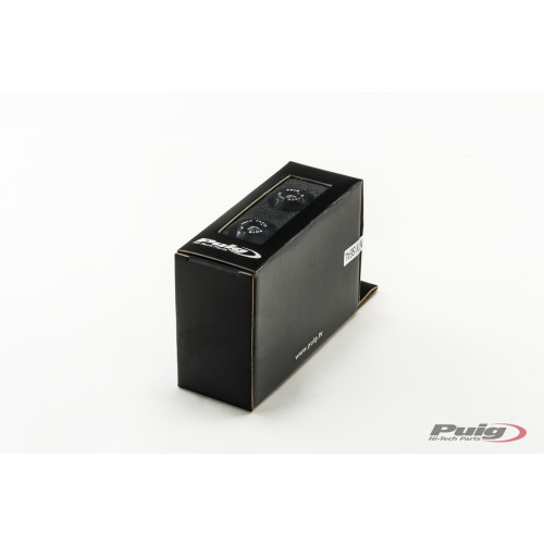PUIG Short Bar End Weights With Coloured Rim (Black) 8157N