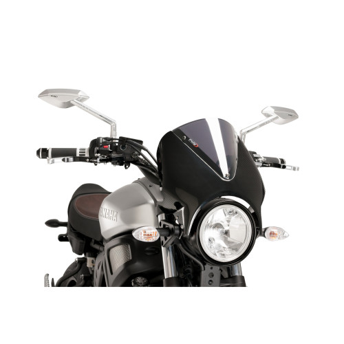PUIG Retrovision Carbon Look Semi Fairing And Screen 195mm (Light Smoke) 9561H