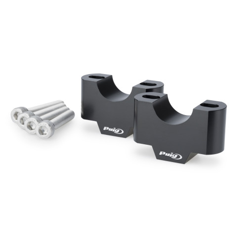 PUIG 30mm Handlebar Risers For 22-32mm Bars (Black) 22116N