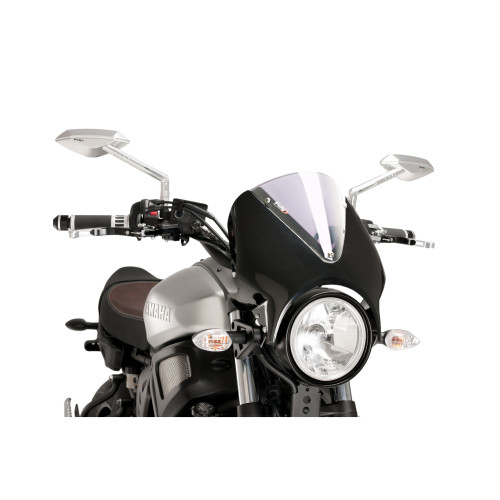 PUIG Retrovision Carbon Look Semi Fairing And Screen 195mm (Clear) 9561W