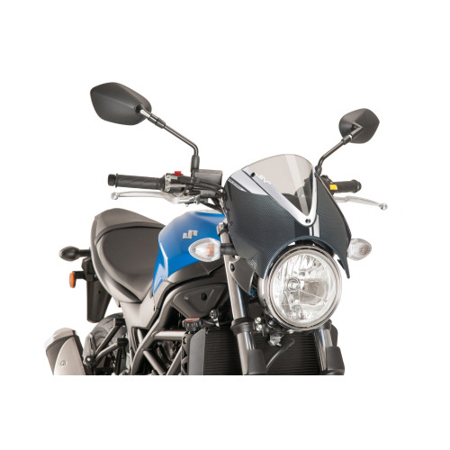 PUIG Retrovision Carbon Look Semi Fairing And Screen 195mm (Clear) 8927W