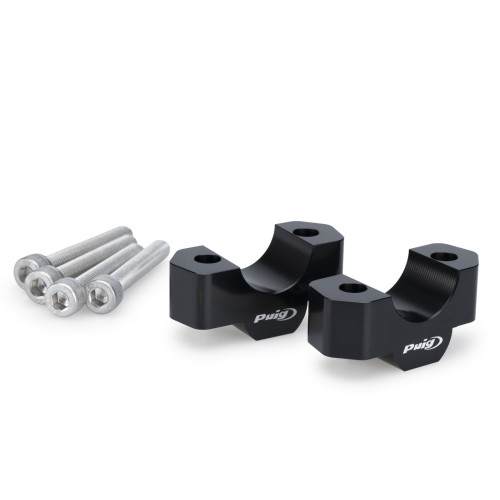 PUIG 20mm Handlebar Risers For 22-32mm Bars (Black) 22358N