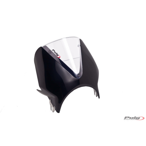 PUIG Black Fairing With Vision Screen (Clear) 024NW