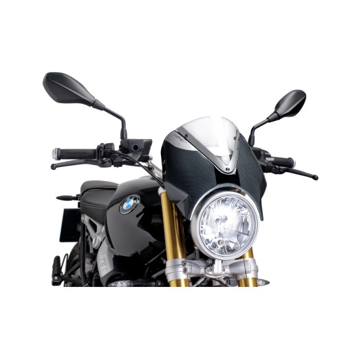 PUIG Retrovision Carbon Look Semi Fairing And Screen (Clear) 7559W