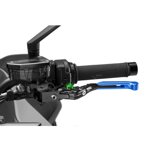 PUIG Extendable V4 Clutch Lever (Blue Lever With Green Selector) 424ANV